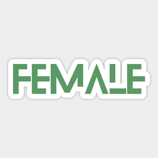 FEMALE font 5 Sticker